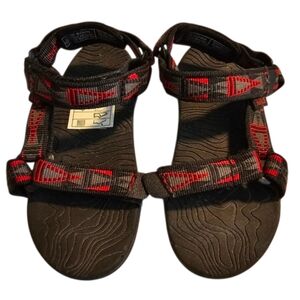 Teva Hurricane 3 Sandals Black Red & Gray Aztec Design Unisex Toddler Size 7 NEW